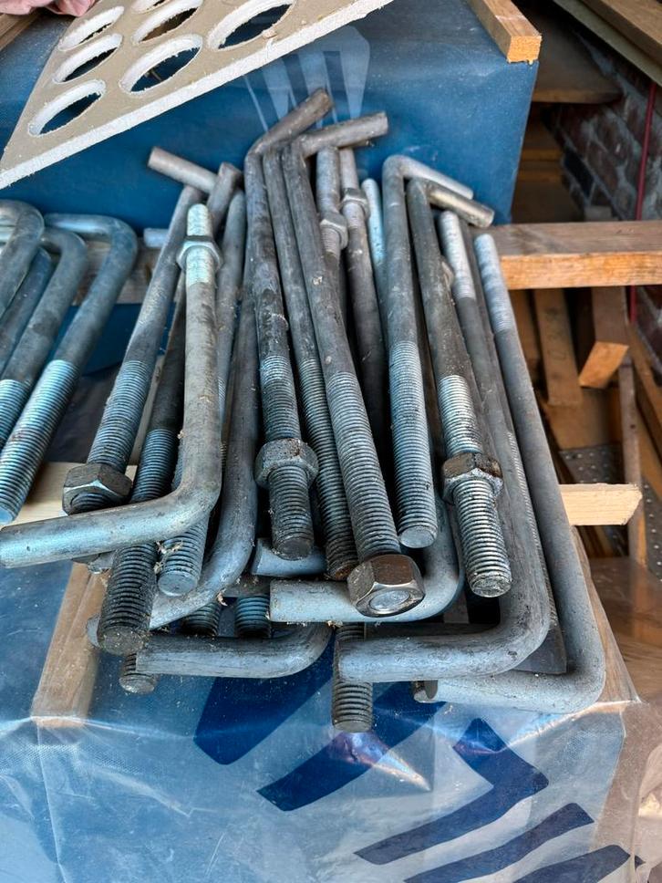 Muurplaat Ankers - Grote Partij M24 en M30, Doe-het-zelf en Verbouw, Metalen, Gebruikt, IJzer, Ophalen