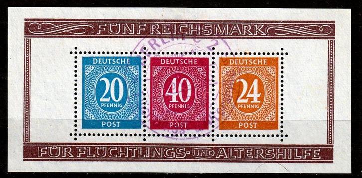 Alliierte Besetzung blok 12A, Postzegels en Munten, Postzegels | Europa | Duitsland, Gestempeld, Overige periodes, Verzenden