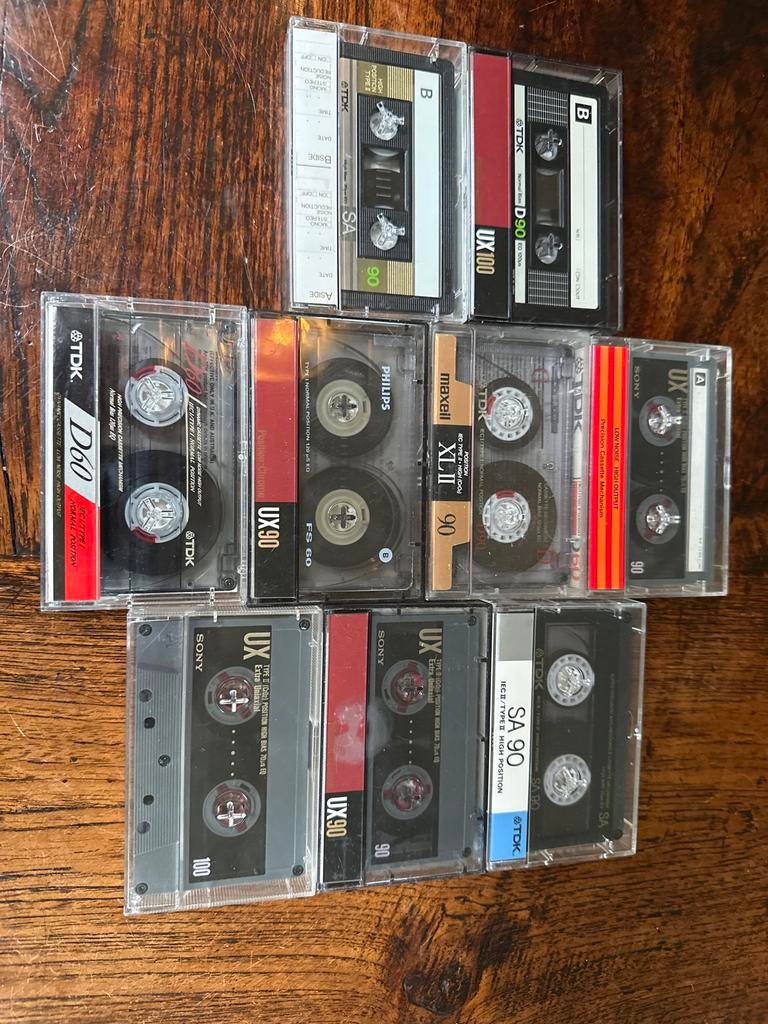 Diverse Lege Cassettebandjes - TDK, Sony, Maxell, Philips, Cd's en Dvd's, Cassettebandjes, 2 t/m 25 bandjes, Overige genres, Ophalen of Verzenden