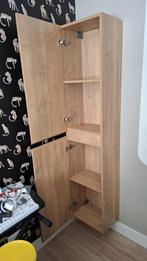 Badkamer kolomkast hout, Huis en Inrichting, Ophalen, (Half)hoge kast, Minder dan 50 cm, Gebruikt