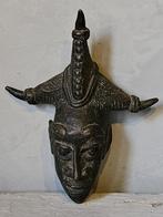 Kleine bronzen Afrikaanse masker, Antiek en Kunst, Antiek | Koper en Brons, Ophalen of Verzenden