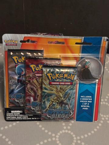 Pokémon TCG Steam Siege Booster Pack met Pin beschikbaar voor biedingen