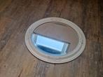 Brocante houten ovalen spiegel, Ophalen, Ovaal, Minder dan 50 cm, Minder dan 100 cm