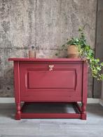 Opgeknapte klepkast/dekenkistje/speelgoedkist cranberry, Ophalen, 50 tot 100 cm, 50 tot 75 cm, Zo goed als nieuw