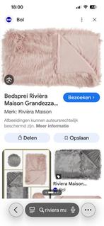 Riviera maison bedsprei grandezza lichtroze 160x260, Caravans en Kamperen, Ophalen, Zo goed als nieuw