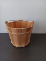 Houten emmer – decoratief of sauna-emmertje, Ophalen of Verzenden, Zo goed als nieuw, Hout, Met handgreep