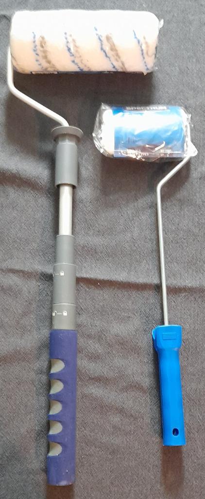 2 Delige verfroller set met telescoopsteel, Doe-het-zelf en Verbouw, Schildersmaterialen, Nieuw, Verfroller, Ophalen of Verzenden