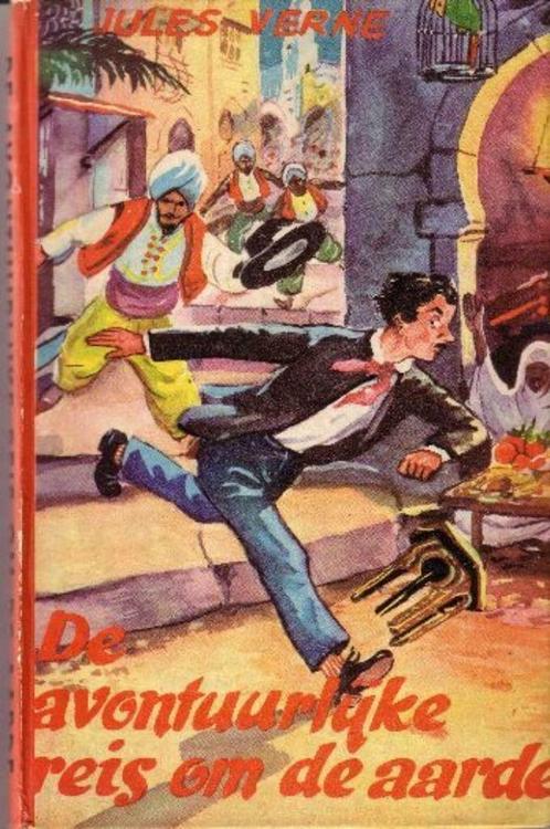 De avontuurlijke reis om de aarde - Jules Verne, Boeken, Avontuur en Actie, Zo goed als nieuw, Ophalen of Verzenden