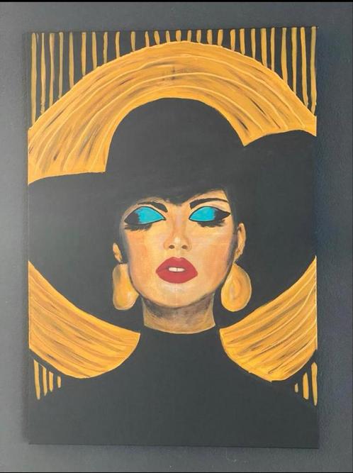 Modern Schilderij Vrouw, Antiek en Kunst, Kunst | Schilderijen | Modern, Ophalen of Verzenden