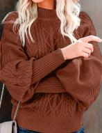 Heerlijk warme bruine trui! Valt als 3xl NIEUW!, Ophalen, Nieuw, Maat 46/48 (XL) of groter, Bruin