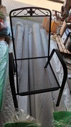 4 goede metalen tuinstoelen!, Ophalen, Gebruikt, Metaal