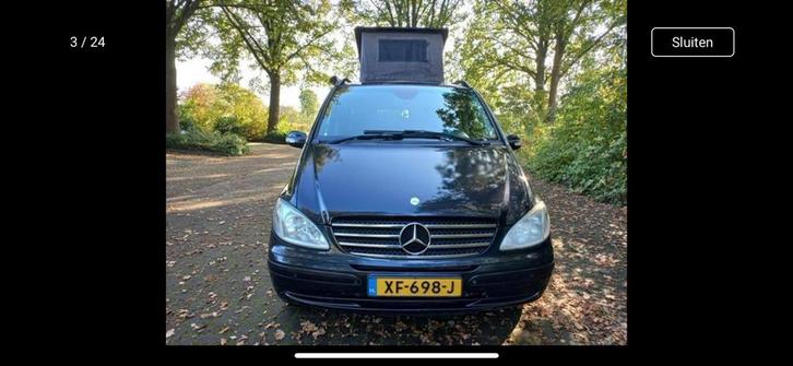 Viano V6 3.0 204 PK 2 persoons camper, Caravans en Kamperen, Campers, Particulier, tot en met 2, Buscamper of Camperbus, Mercedes-Benz