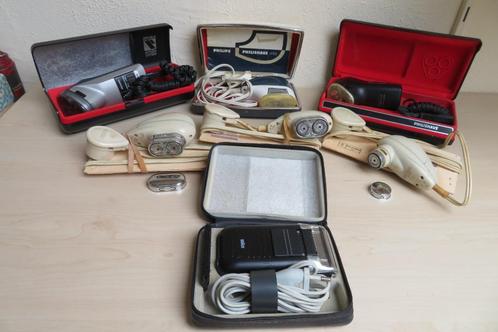 Vintage Philips scheerapparaten 6x + Braun (1x), Verzamelen, Retro, Persoonlijke verzorging, Ophalen of Verzenden