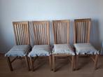 4 stoelen, Huis en Inrichting, Stoelen, Ophalen, Gebruikt, Bruin, Vier