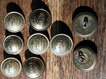 9x grote knopen Nederlandsche Spoorwegen en 2 kleine. beschikbaar voor biedingen