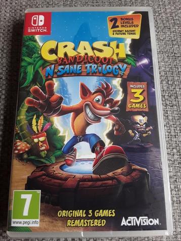 Nintendo Switch Game Crash Bandicoot N-Sane Trilogy  NIEUW beschikbaar voor biedingen