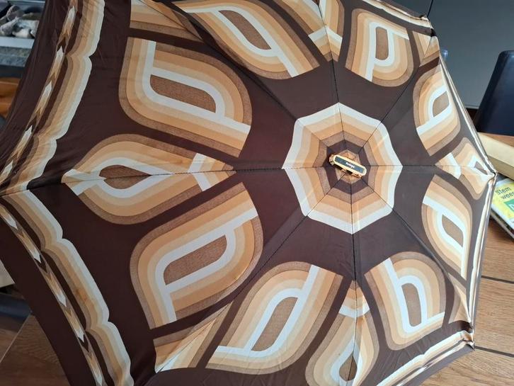 Knirps Retro Paraplu - Vintage Stijl, Kleding | Dames, Schoenen, Gedragen, Overige typen, Bruin, Ophalen of Verzenden