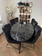 Marmeren eettafel 200cmx100cm, Huis en Inrichting, Ophalen, Overige materialen, 200 cm of meer, Zo goed als nieuw