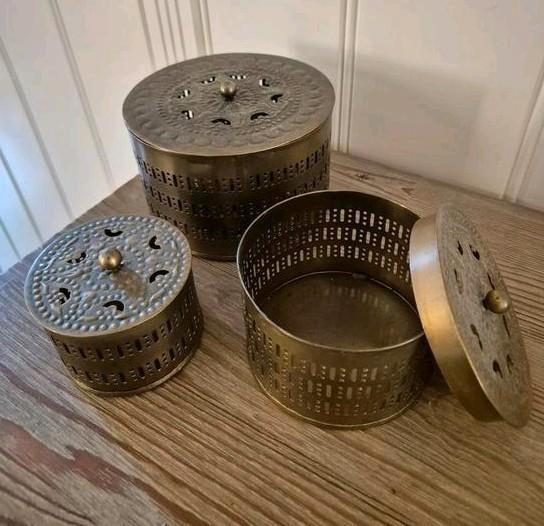 3 metalen doosjes, Huis en Inrichting, Woonaccessoires | Overige, Zo goed als nieuw, Ophalen of Verzenden