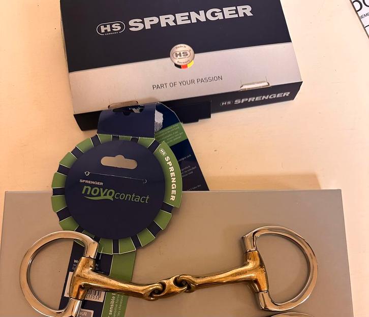 KK SPRENGER NovoContact BIT D-Trens Dubbelgebroken!, Dieren en Toebehoren, Paarden en Pony's | Hoofdstellen en Tuigage, Zo goed als nieuw