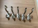 Nieuw 5 kapstokken haakjes haken zilver kleur brocante, Wandkapstok, Nieuw, Ophalen of Verzenden, Minder dan 100 cm