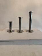 Auerhahn Kandelaars - Set van 3, Ophalen of Verzenden, Zo goed als nieuw, Metaal, Grijs
