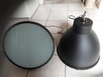 2 Mooie Gebruikte Hanglampen, Gebruikt, Ophalen of Verzenden, Glas, Minder dan 50 cm