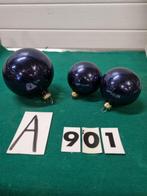 kerstballen blauw glas 3x  [a901], Diversen, Kerst, Ophalen of Verzenden