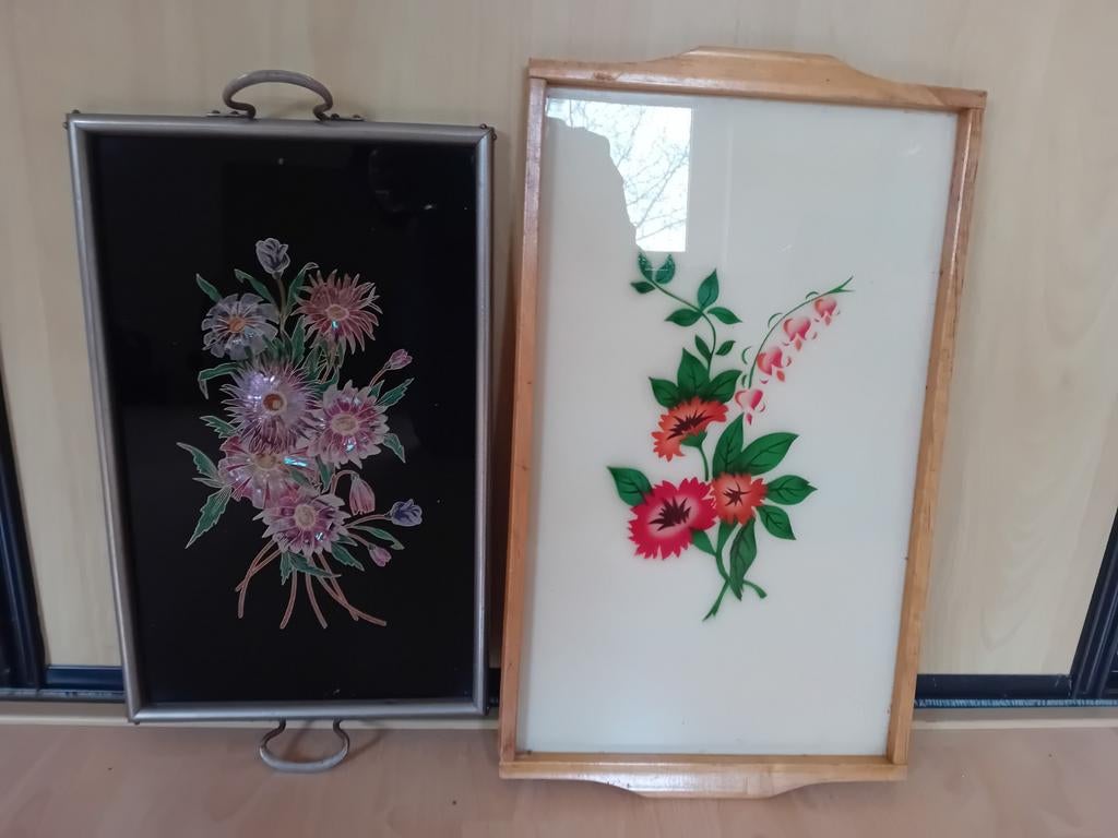 Dienblad bloemen, Huis en Inrichting, Woonaccessoires | Dienbladen, Ophalen