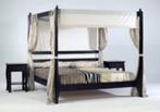 Auping Hemelbed 180 x 220 cm, Ophalen, Bruin, Tweepersoons, Zo goed als nieuw