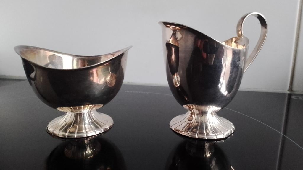 VERZILVERD ROOMSTEL Douwe Egberts, Ophalen of Verzenden, Zilver