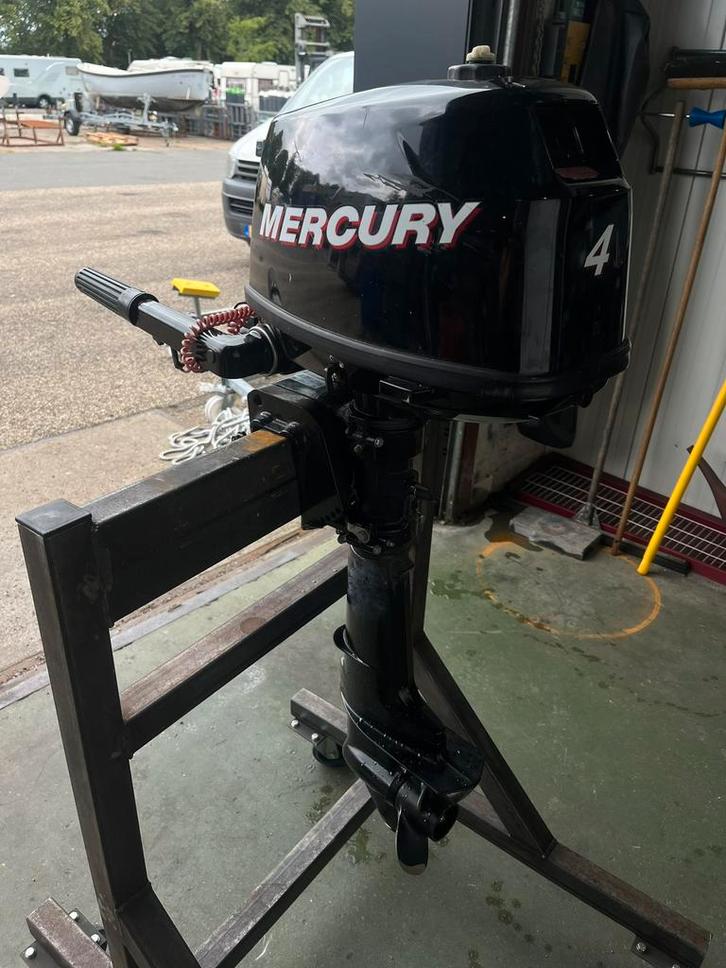 Mercury 4 pk 4 takt kortstaart, Watersport en Boten, Buiten- en Binnenboordmotoren, Gebruikt, Benzine, Buitenboordmotor, Minder dan 5 pk
