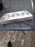 Rvs draaiplateau inclusief bakjes, Dieren en Toebehoren, Ophalen, Gebruikt, Eten en Drinken