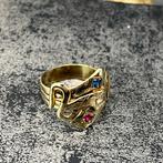 14 karaat gouden ring slang model massief, 20 of groter, Heer, Ophalen of Verzenden, Zo goed als nieuw