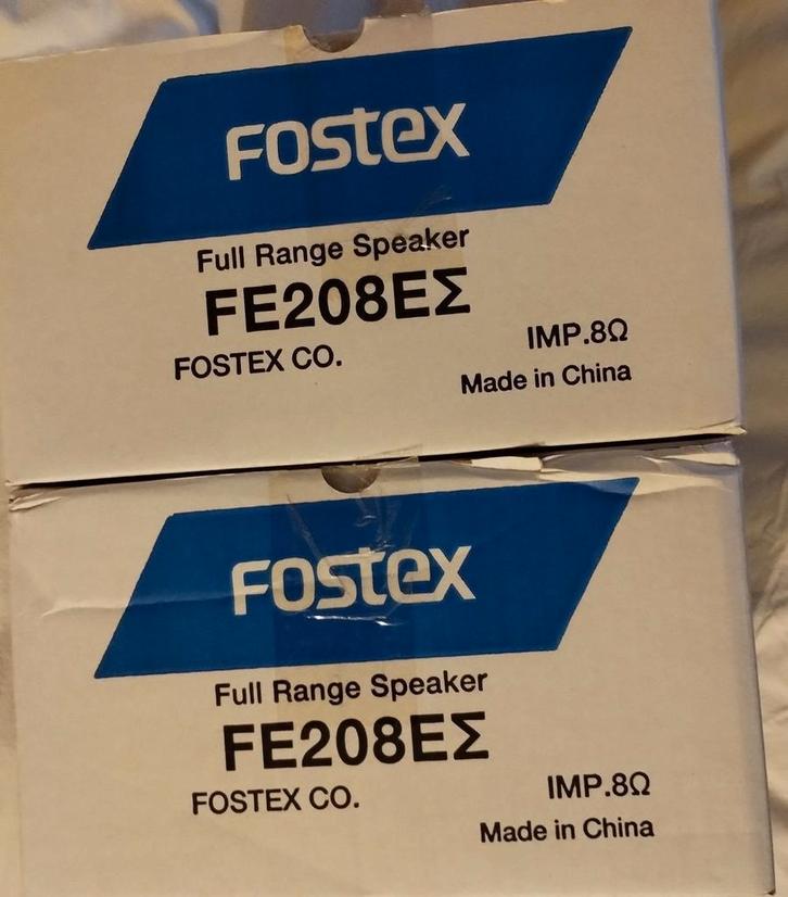 Fostex FE208E Sigma incl Originele behuizing en supertweeter, Audio, Tv en Foto, Luidsprekers, Gebruikt, Front, Rear of Stereo speakers