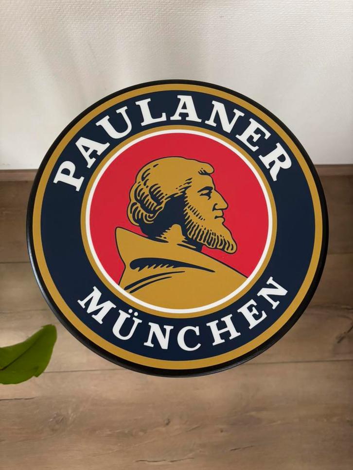 Paulaner barkruk! NIEUW!, Huis en Inrichting, Barkrukken, Nieuw, 60 tot 90 cm, Hout, Metaal, 5 krukken of meer, Met voetsteun