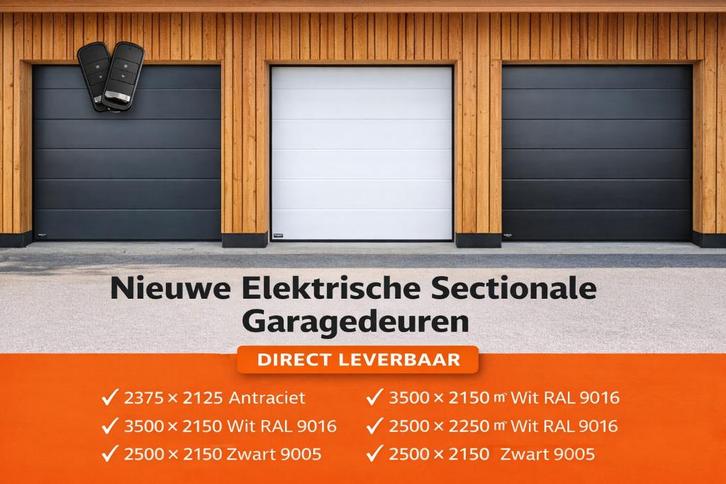 Garagedeur eindejaars verkoop. Dit jaar nog uw nieuwe deur!, Doe-het-zelf en Verbouw, Deuren en Horren, Nieuw, Garagedeur, 215 cm of meer