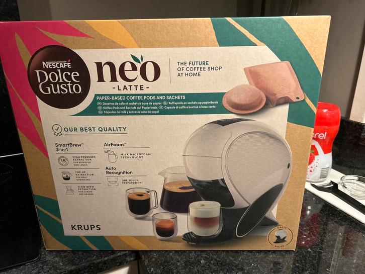Krups Nescafé Dolce Gusto Neo Latte - Nieuw!, Witgoed en Apparatuur, Koffiezetapparaten, Nieuw, Koffiepads en cups, Koffiemachine