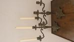 Antieke Franse Kandelaren *brocante*vintage*sober, Ophalen of Verzenden, Zo goed als nieuw