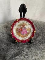 Limoges miniatuur (sier) bordje, romantisch tafereel, Ophalen, Zo goed als nieuw, Porselein, Bord of Schaal