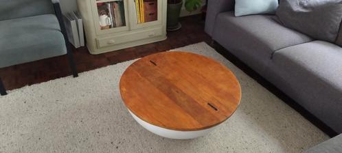 Industriële salontafel, Huis en Inrichting, Tafels | Salontafels, Zo goed als nieuw, Minder dan 50 cm, 50 tot 100 cm, 50 tot 100 cm