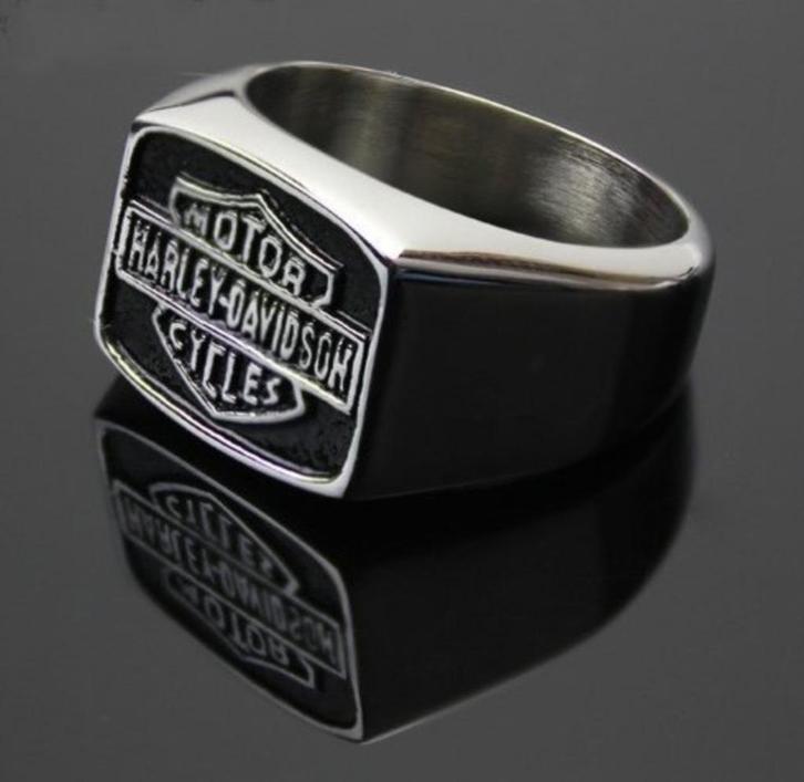Harley-Davidson ring, Sieraden, Tassen en Uiterlijk, Ringen, Nieuw, Heer, 20 of groter, Zilver, IJzer of Staal, Verzenden