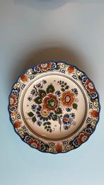 Delfts Handwerk Wandbord Polychroom Bloemen, Ophalen