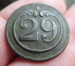 Franse uniformknoop Napoleon 29e Regiment Hertogenbosch Tiel, Verzenden, Landmacht, Overige gebieden, Hulzen of Bodemvondsten