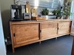 Teak houten dressoir L 250 x l 48 x H 80 cm, Ophalen, Gebruikt, Teakhout, 200 cm of meer