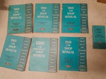 ORIGINELE 7-delige workshopmanual Ford Mustang 1969 beschikbaar voor biedingen