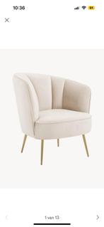 Fluwelen Fauteuil van Westwing, Huis en Inrichting, Fauteuils, Ophalen, 75 tot 100 cm, Zo goed als nieuw, 75 tot 100 cm