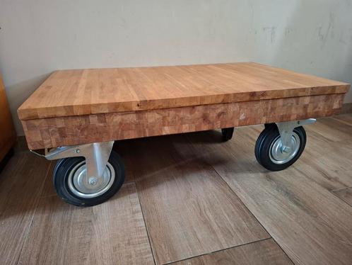 Salontafel, TVmeubel op wielen, Huis en Inrichting, Tafels | Salontafels, Gebruikt, Minder dan 50 cm, 50 tot 100 cm, 50 tot 100 cm