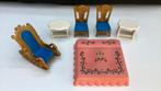 Playmobil meubels prinses schommelstoel bed stoel goud, Ophalen, Gebruikt, Los playmobil