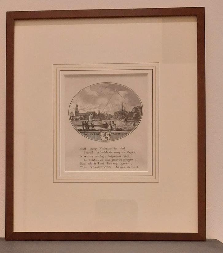 kopergravure Vlaardingen, Antiek en Kunst, Kunst | Etsen en Gravures, Ophalen